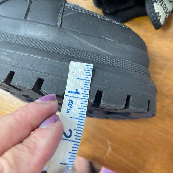 ASOS Design Men’s Chunky Sole Lace Up Boot in Monogram Print Size 9 Wide - Picture 12 of 14